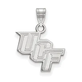 10k White Gold Central Florida Small 'UCF' Pendant