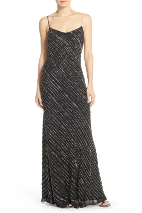 Adrianna Papell - Beaded V-Neck Dress 91925920