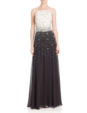 Aidan Mattox - Beaded Chiffon Long Dress MD2E201123