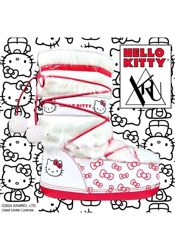 Blizz Hello Kitty [White/Red] | PLATFORM BOOTS [IN STOCK] **