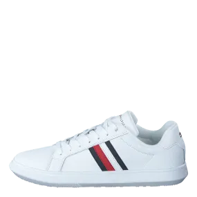 Corporate Cup Leather Stripes White