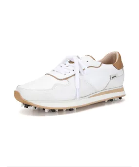 Giclee Unisex Courtyard Premium Leather Golf Shoes - Beige