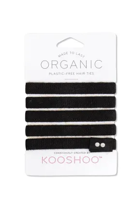 Kooshoo Organic Hair Ties - Black