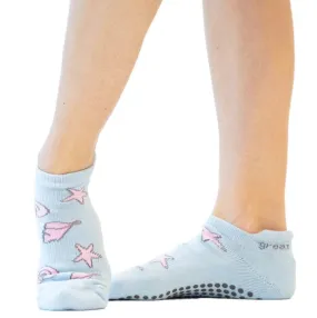 Naia Tab Back Sport Grip Socks - Aqua Grey