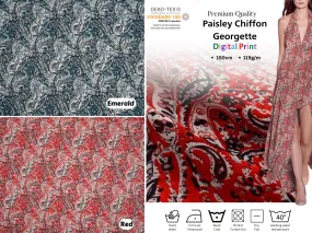 Paisley Chiffon Georgette Digital Print Fabric - #231