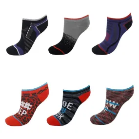 Sof Sole Kids/Youth Socks All Sports Lite No Show 6-pack (Boys and Girls Colors)