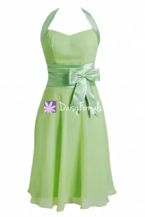 Spring Bud Chiffon Party Dress Formal Dress Cocktail Dress Short Knee Length Dress (BM8529)