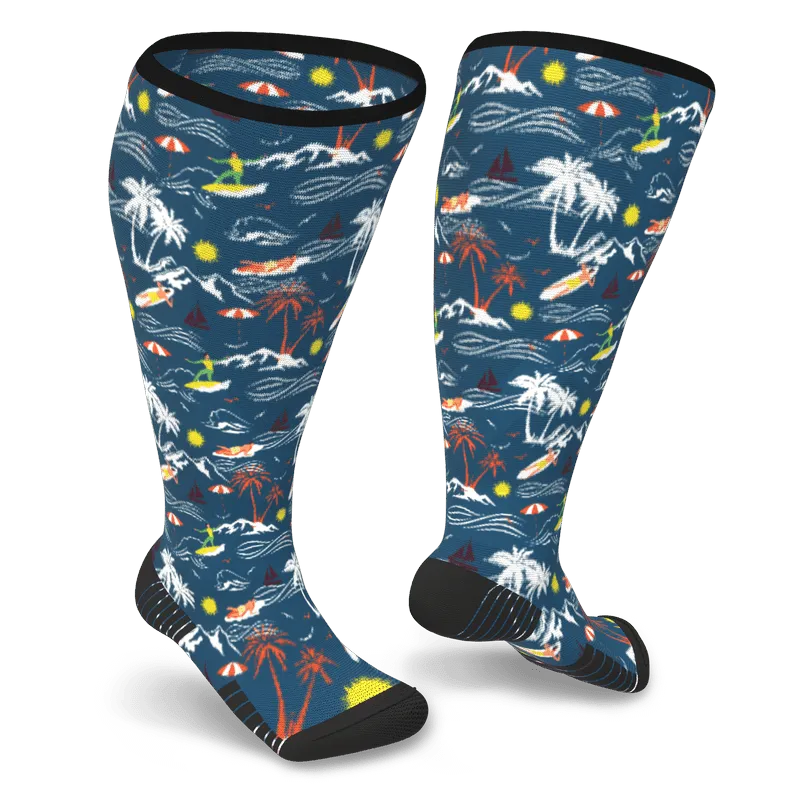 Surfs up Diabetic Compression Socks