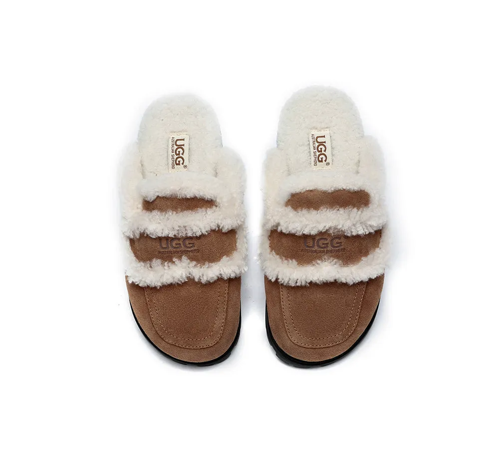 Ugg Slippers Sheepskin Wool Shearling Lined Remi