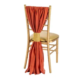 Wholesale 5pcs Pack of Chiffon Chair Sashes 19" x 72"